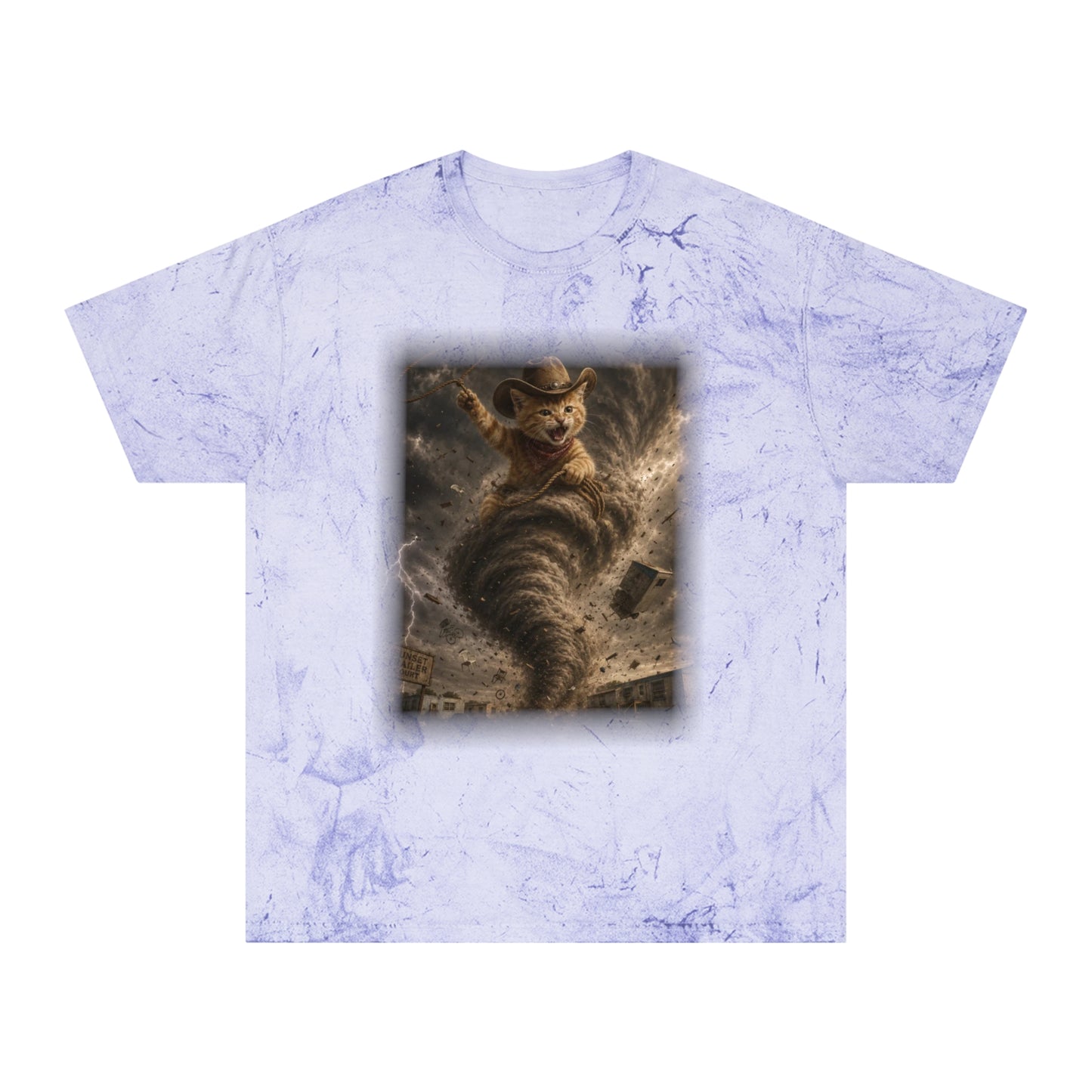 Cowboy Cat Riding a Twister T-Shirt