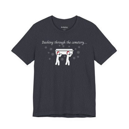Dashing Through the Cemetery with Casket Tshirt