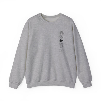 Heart and Lungs Minimalist Anatomy Sweatshirt