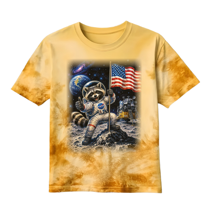 Astronaut Raccoon Moon Landing T-Shirt