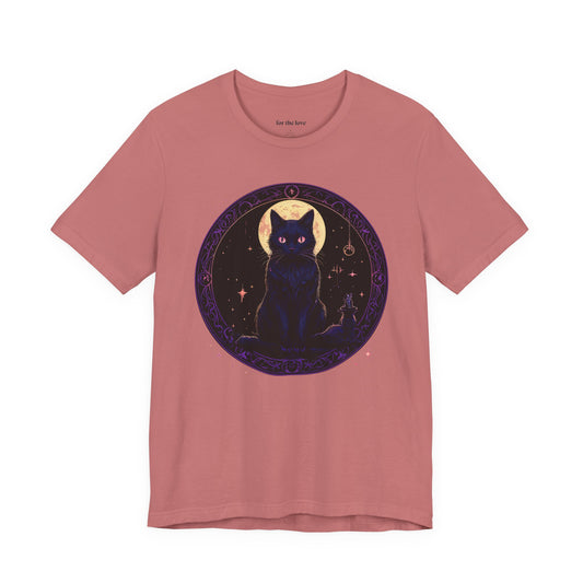 Celestial Witch Cat Moon T-Shirt