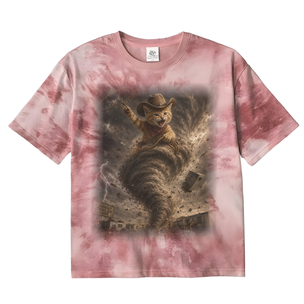 Cowboy Cat Riding a Twister T-Shirt