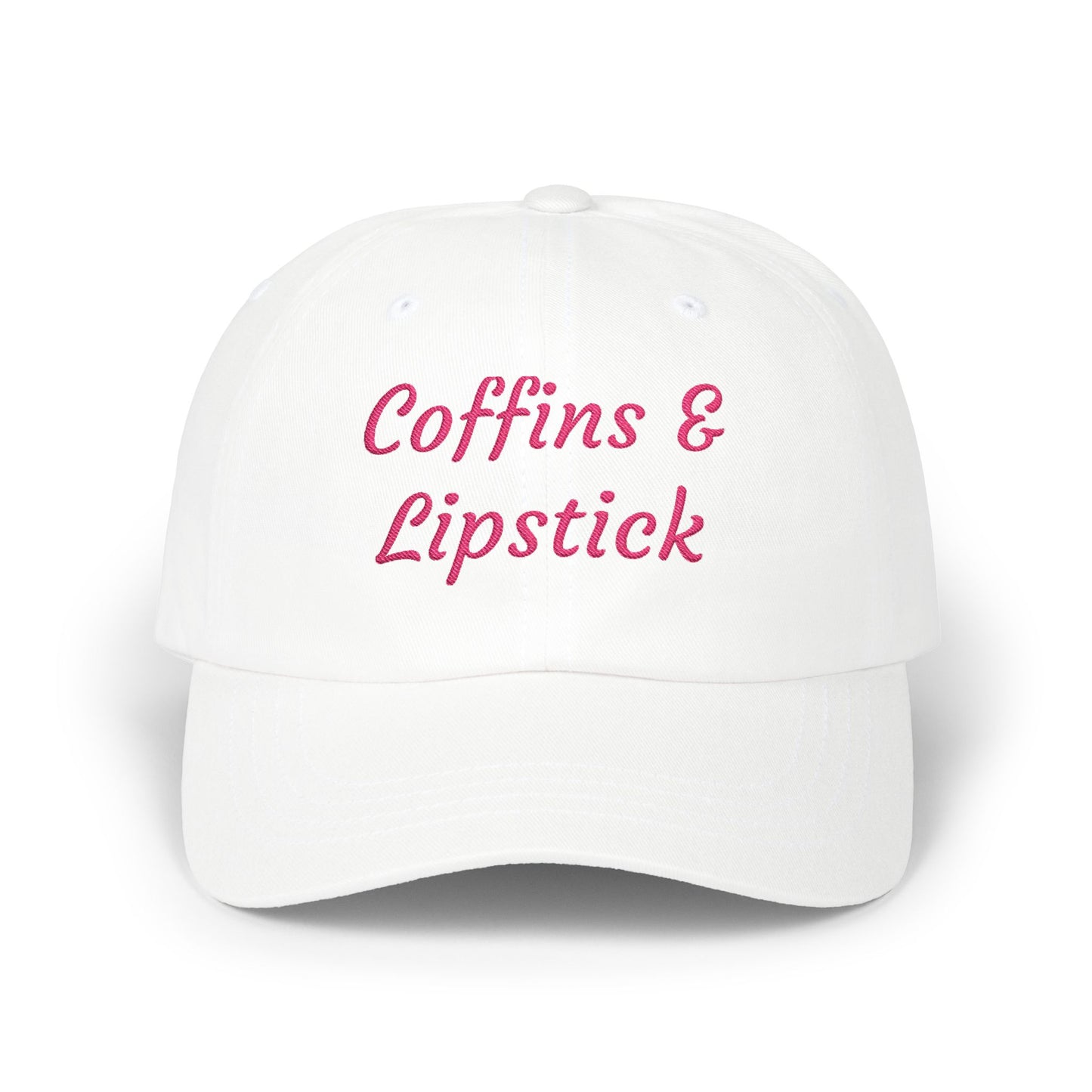 Coffins & Lipstick Embroidered Cap