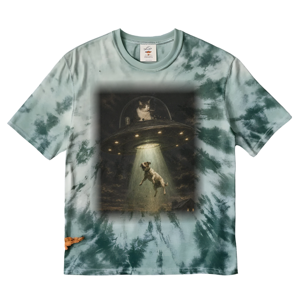 Cat UFO Abduction T-Shirt
