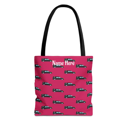 Personalized Pink Hearse Tote Bag