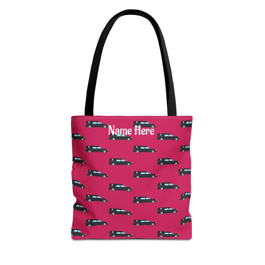 Personalized Pink Hearse Tote Bag