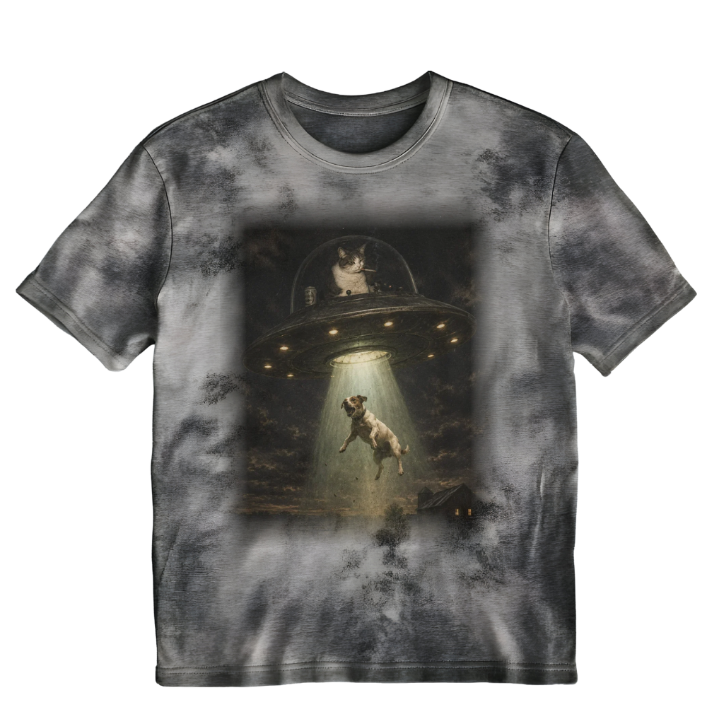 Cat UFO Abduction T-Shirt