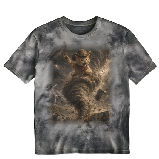 Cowboy Cat Riding a Twister T-Shirt