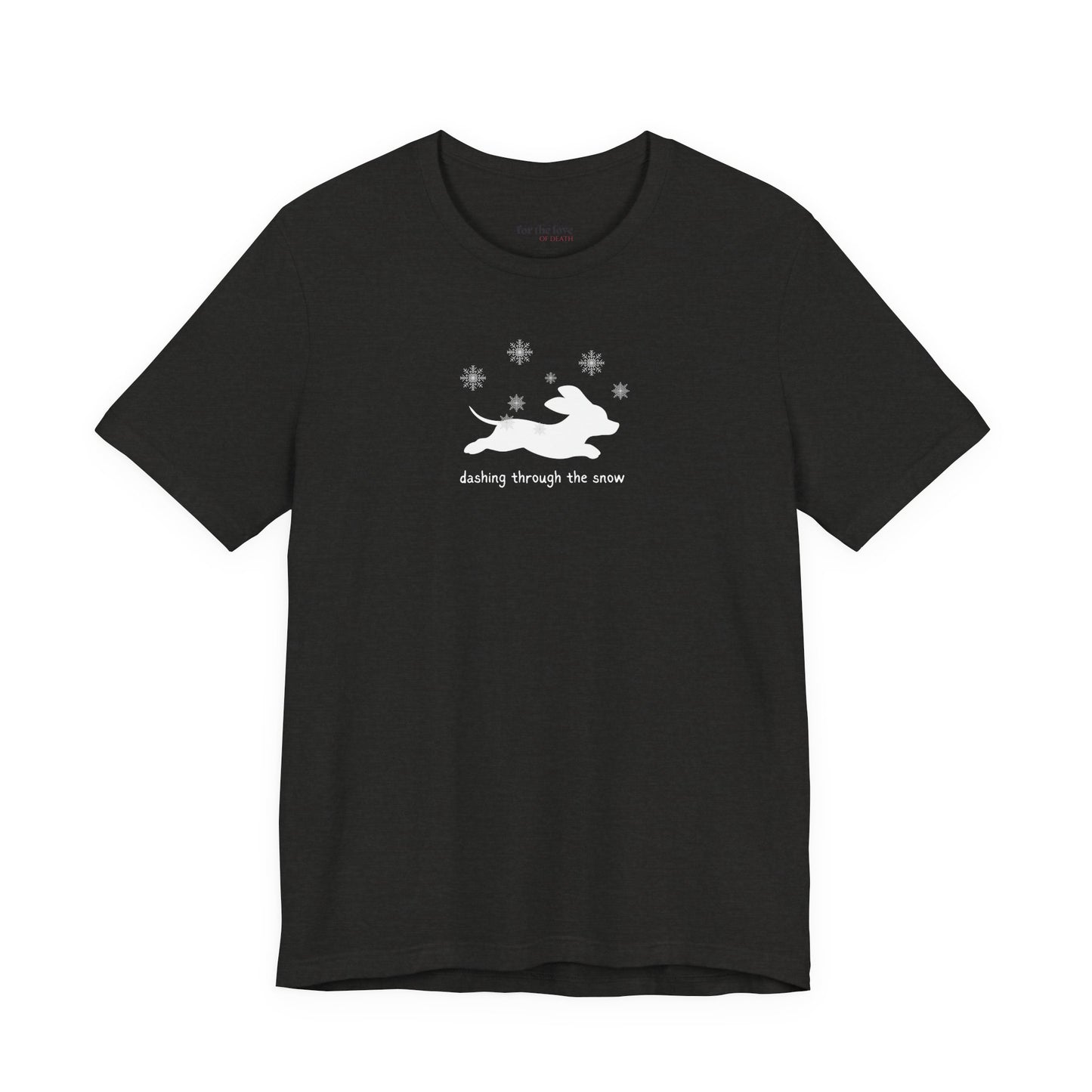 dashing through the snow wiener dog dachshund christmas t shirt Black
